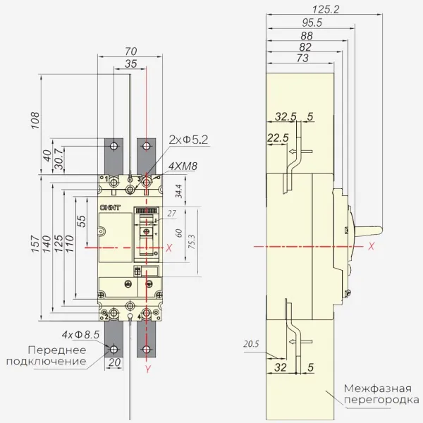 ch273113 | Выключатель-разъединитель NM8NSD-250 DC 2P, Chint