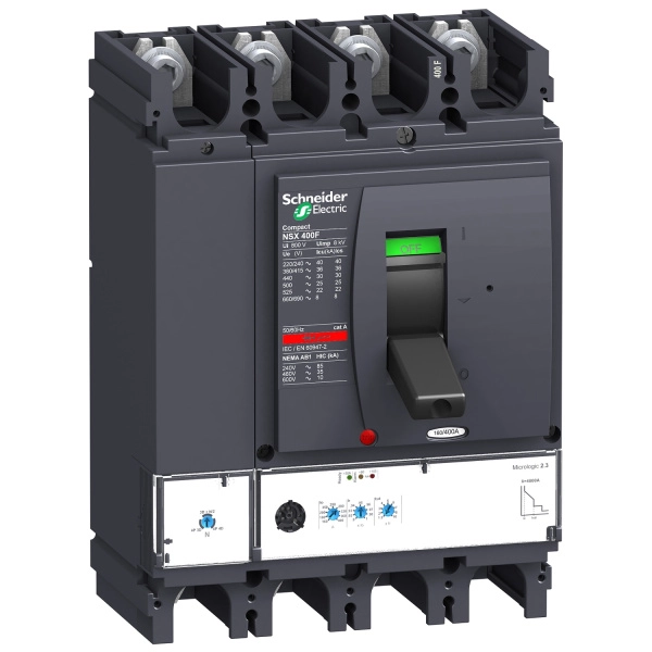 LV433623 | Автоматический выключатель NSX400HB1 Micrologic 2.3 4P3d 400A 75/85кА, Schneider Electric