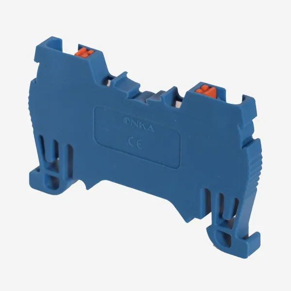 1020817 | Клеммник пружинный быстрозажимной (Push in), 2,5мм.кв. (синий), Onka