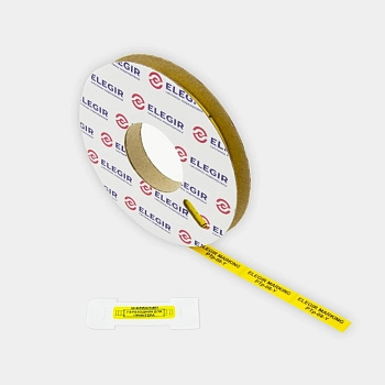 317083001 PTp-08x30-Y | Пластиковая лента PTp-08x30-Y, желтая, ширина 8 мм, шаг 30 мм (уп. 500 шт.), Elegir 