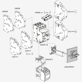 GM2APN01 | ЧЕРНАЯ ВЫНОСНАЯ РУКОЯТКА ДЛЯ GM2P_GM2L (GV2APN01), Systeme Electric