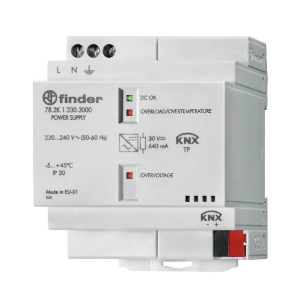 Импульсный источник питания KNX; вход 110...240В AC, Finder, 782K12303000