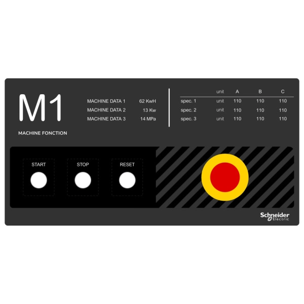 ZBYLEG402001 Трафарет для маркировки, 400x200мм, шаблон, Schneider Electric 