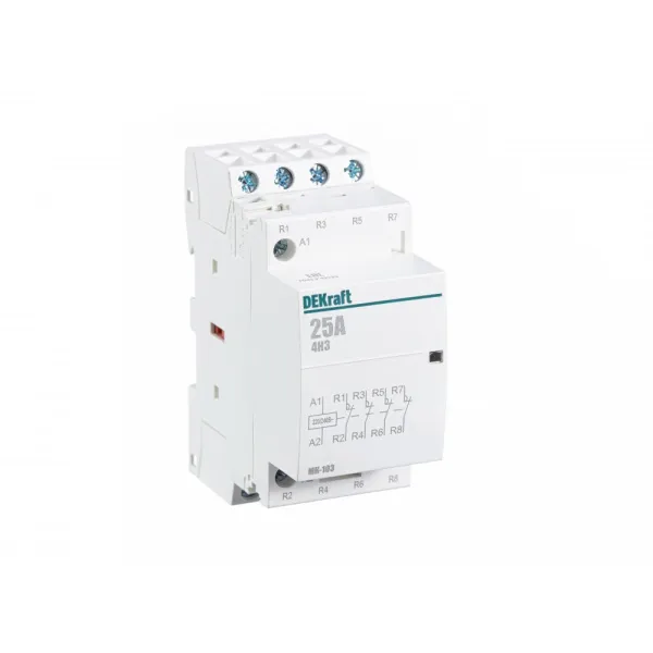 18070DEK | Модульный контактор 4НЗ 25А 230В МК-103, Dekraft