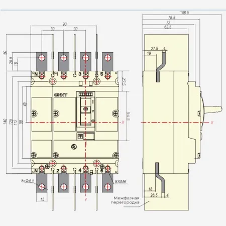 ch271883 | Выключатель-разъединитель NM8NSD-125 AC 4P, Chint