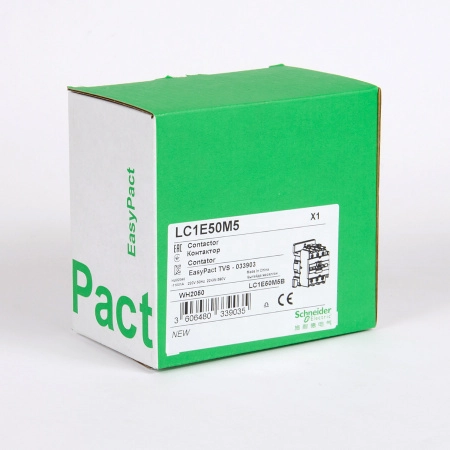 LC1E50M5 | Контактор, серия EasyPact TVS, 3P, 50А, 1НО+1НЗ, управление 220В AC, Schneider Electric