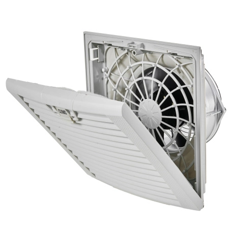 Вентилятор с фильтром 190/230 м3/ч, 200-240В AC, Flip 254х254мм, вырез 223x223мм, RAL7035