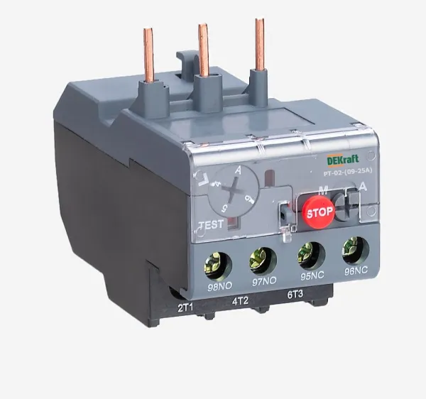 23160DEK | Реле тепловое для контакторов 09А-25А 1.0А-1.6А, Dekraft