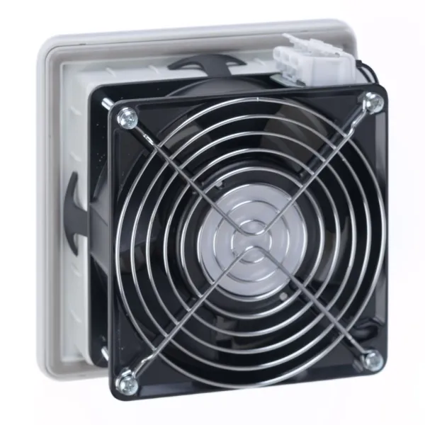 Вентилятор с фильтром 96 м3/ч, 230В AC, Slide 150х150мм, вырез 125x125мм, RAL7035