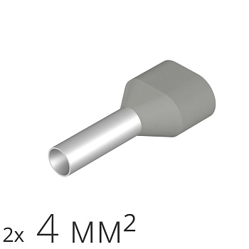 ID H 4.0/12/19x2 100 | Наконечник-гильза 2х4 мм² (уп.-100шт.), ID