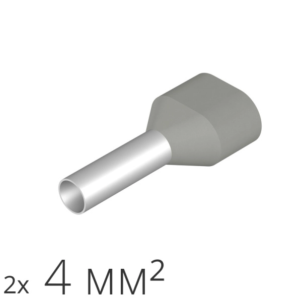 ID H 4.0/12/19x2 100 | Наконечник-гильза 2х4 мм² (уп.-100шт.), ID