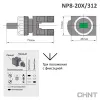 578131 | Переключатель, NP8-20X/312, 3 положения, фиксация, черный, 2НО, IP65, Chint