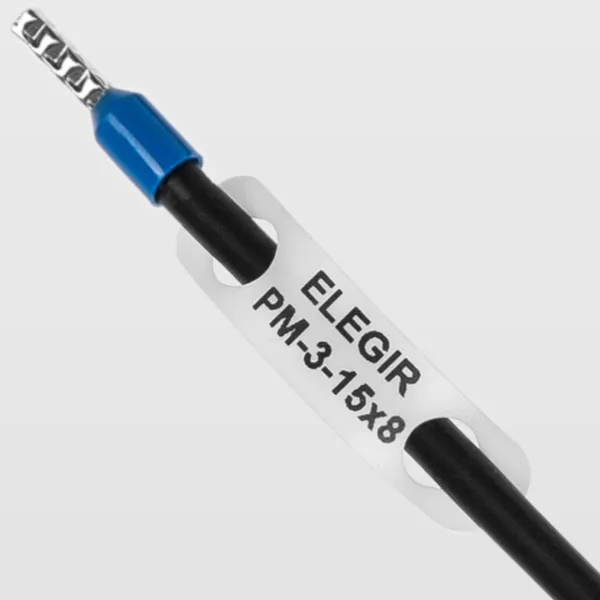 el523315080 | Маркер продеваемый PM-3-15x8 W белый (рул. 2100 шт.), Elegir