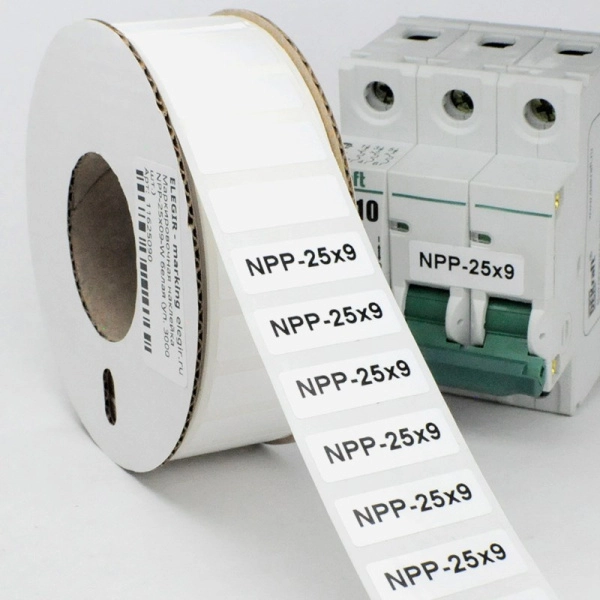 11625090  | Маркировочная наклейка NPP-25х09-W белая (рулон 3000 шт.), Elegir 