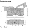 1030062 | Силовой клеммник на DIN-рейку 95 мм², болт M8, синий, Onka