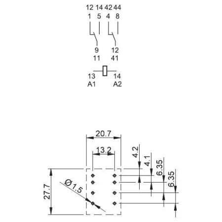 551280240000PAS | Универсальное реле, серия 55, 24В AC, 10 А, 2CO, Finder
