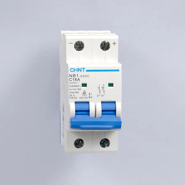 182720 | Автоматический выключатель NB1-63DC 2P 16А 6кА характеристика C 500В DC, Chint