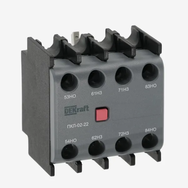 22177DEK | Приставка контактная лицевой установки 1НО+3НЗ ПКЛ-02, Dekraft