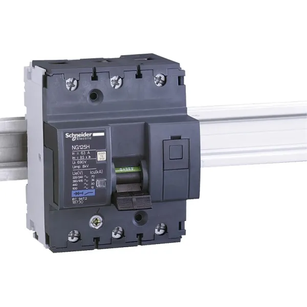  | Автоматический выключатель, серия NG125 H, 3p, 10А, кривая C, 36кА, Schneider Electric