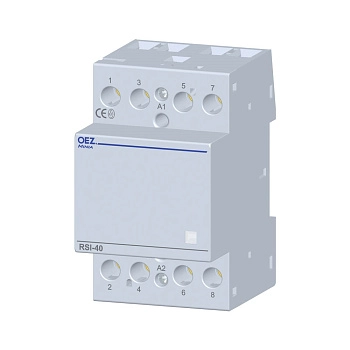OEZ:43128 | Модульный контактор, серия RSI, 4НО, 40А, управление 24В AC/DC, OEZ