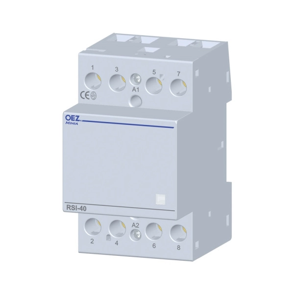 OEZ:43128 | Модульный контактор, серия RSI, 4НО, 40А, управление 24В AC/DC, OEZ