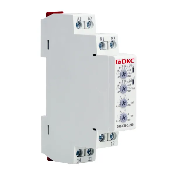 dkcDRC-C16-1-240 | Реле контроля тока, тип DRC, 1.6-16А, конфигурация контакта 1CO, 24-240 AC/DC, DKC