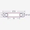 el523115050 | Маркер продеваемый PM-1-15x5 W белый (рул. 2700 шт.), Elegir