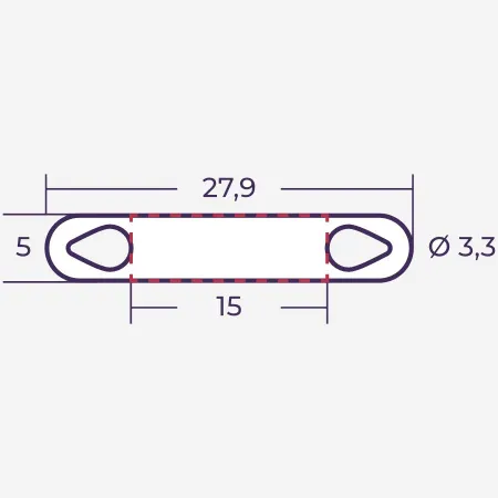el523115050 | Маркер продеваемый PM-1-15x5 W белый (рул. 2700 шт.), Elegir