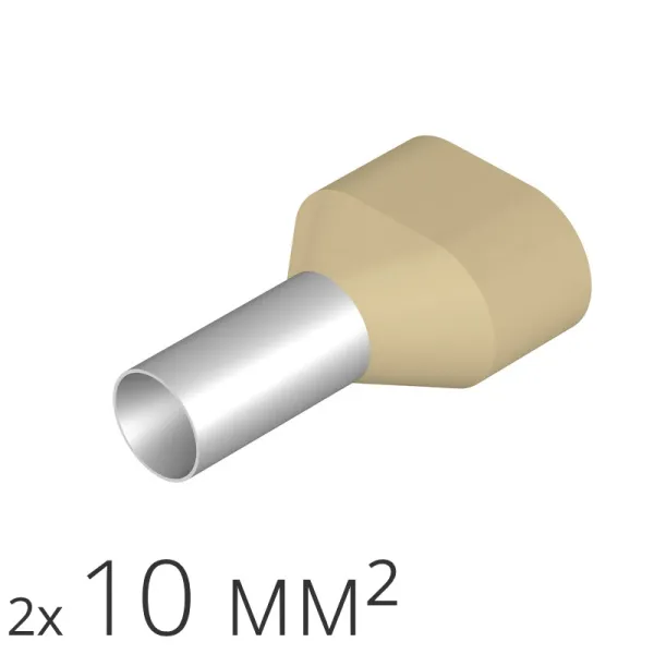 ID H 10/14/23x2 100 | Наконечник-гильза 2х10 мм² (уп.-100шт.), ID