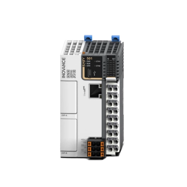 Easy502-0808TN | ПЛК Easy502, 8 входов PNP/NPN, 8 выходов NPN, 1x EtherCAT, 1x RS485, 1x USB, 16 сервоосей, Inovance
