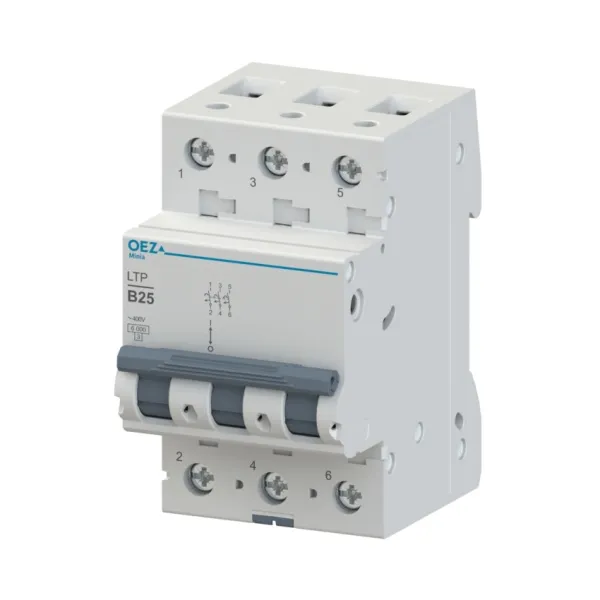  | Автоматический выключатель Minia LTP 3п 2А, кривая C, 6кА, OEZ