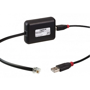 TM168APROG | Кабель программ М168 USB/mini-USB RJ11, Schneider Electric
