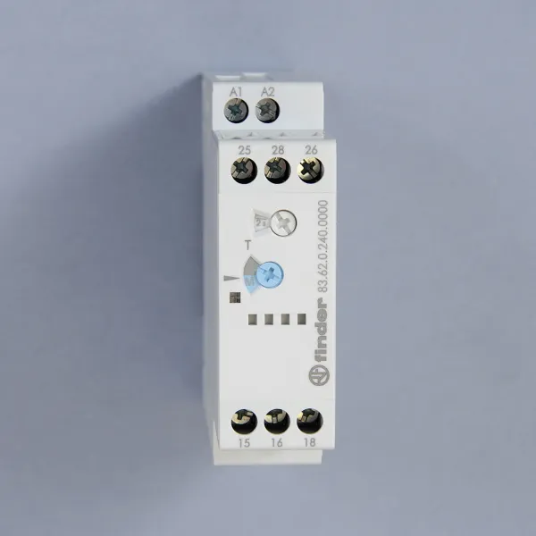 836202400000 | Модульный таймер 1-функциональный (BI); питание 24…240В АС/DC; 2CO 8A; ширина 22.5мм; регулировка вр, Finder