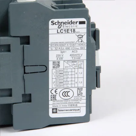 LC1E1810M5 | Контактор, серия EasyPact TVS, 3P, 18А, 1НО, управление 220В AC, Schneider Electric
