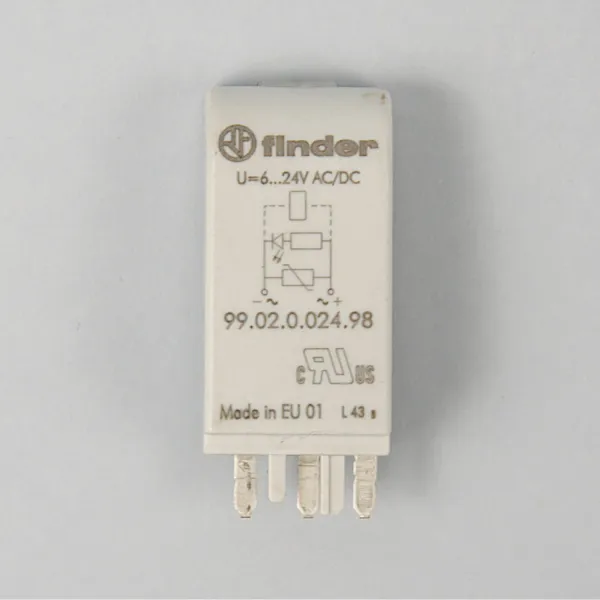 9902002498 | Зеленый LED + варистор; 6...24В AC/DC, Finder