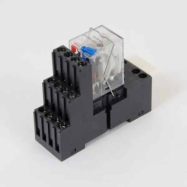 HF18-024DC-4-LED | Комплект реле: колодка винт;пластиковая клипса;маркер + реле Hongfa 4CO 6A; AgNi; катушка 24B DC,LED, ID