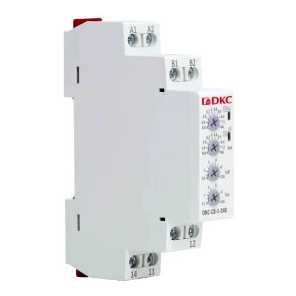 dkcDRC-C8-1-240 | Реле контроля тока, тип DRC, 0.8-8А, конфигурация контакта 1CO, 24-240 AC/DC, DKC