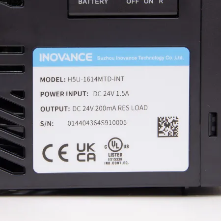 H5U-1614MTD | ПЛК H5U 16 входов 14 выходов дискретных NPN, EtherCAT, 1x RS485, 1x RS422, 1x USB, 1x EtherNET, Inovance