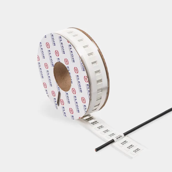 21504610  | Маркер плоский MFSS-2X-4-15/1-W белый, длина маркера 15мм, Ø 4-2мм, до 2,5 кв.мм (рулон - 900 шт.), Elegir 