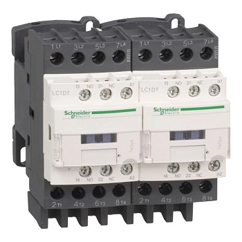 LC2DT32BD | Контактор реверсивный, серия Tesys D, 4P (4 НО), 32 А, AC1, 1 НО +1 НЗ, 24В DC, Под винт, Schneider Electric
