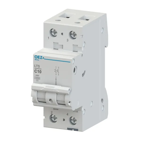  | Автоматический выключатель Minia LTS 2п 1А, кривая D, 10кА, OEZ