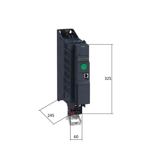 ATV320U15M2B | Преобразователь частоты, серия ATV320, 1,5 кВт, 8 А, перегрузка 150 %, 220 В, 1ф, Schneider Electric