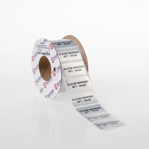 1264020  | Маркировочная наклейка NPT-40х20 металлизированная (рулон - 1000 шт.), Elegir 