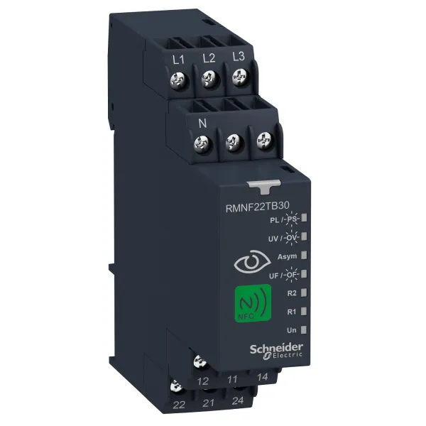 RMNF22TB30 | Реле контроля напряжения трёхфазное RMNF22 NFC 2CO 8А, Schneider Electric