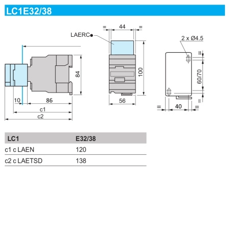 LC1E3810M5 | Контактор, серия EasyPact TVS, 3P, 38А, 1НО, управление 220В AC, Schneider Electric