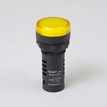 593076 | Индикатор ND16-22D/2 жёлтый 230В AC/DC, Chint