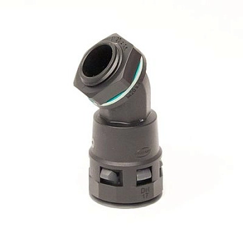 dkcPACL36M40N | Монтажный комплект муфта 45 грд. труба-коробка DN 36 мм, М40х1,5, полиамид, цвет черный, DKC