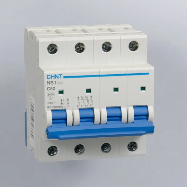 179750 | Автоматический выключатель NB1-63 4P 50А 6кА характеристика C (DB), Chint