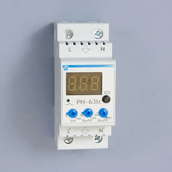 PH-63tc | Однофазное реле напряжения 63А, 220В, с журналом аварий и температурной защитой, Новатек