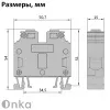 1010075 MRK 35 | Клеммник на DIN-рейку 35мм.кв. (синий), 1145, Onka 